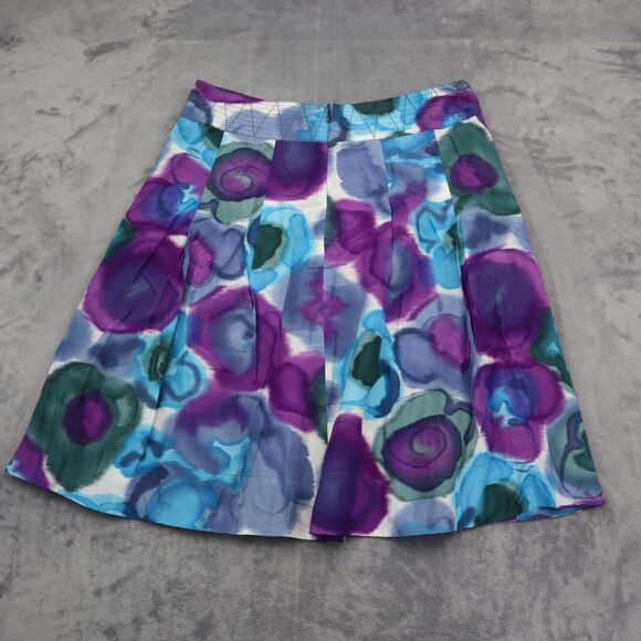 CCDK Skirt Womens 8 Multicolor A Line Pleated Knee Length Hook Eye Zip - Picture 14 of 15